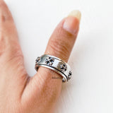 Stallion Cross Silver Spinner Ring