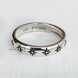 Star Silver Band Ring