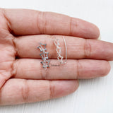 Star Silver Ear Climber Earring