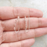 Star Silver Ear Climber Earring