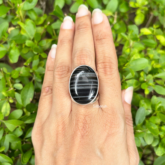 Sulemani Hakik Adjustable Silver Ring
