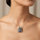 Genuine Sulemani Hakik and Honey Onyx silver pendant without chain