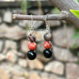 Sulemani Hakik, Jasper & Black Onyx Silver Earring