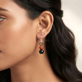 Sulemani Hakik, Jasper & Black Onyx Silver Earring
