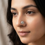 silver sunflower nose pin 925 sterling India