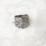 Swirl Silver Band Ring