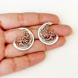 Swirl Silver Stud Earring