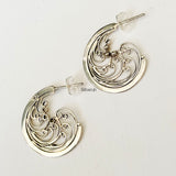 Swirl Silver Stud Earring