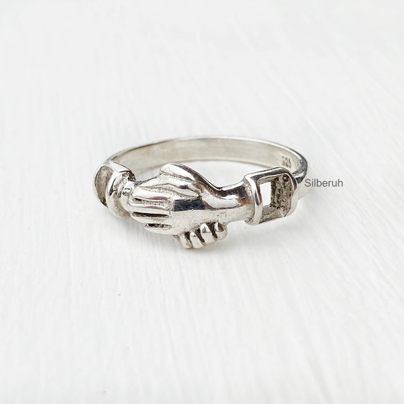 The Promise Hand Silver Ring