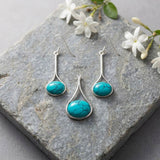 925 sterling silver turquoise matching set