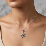 artistic leaf motif silver jewellery set close-up