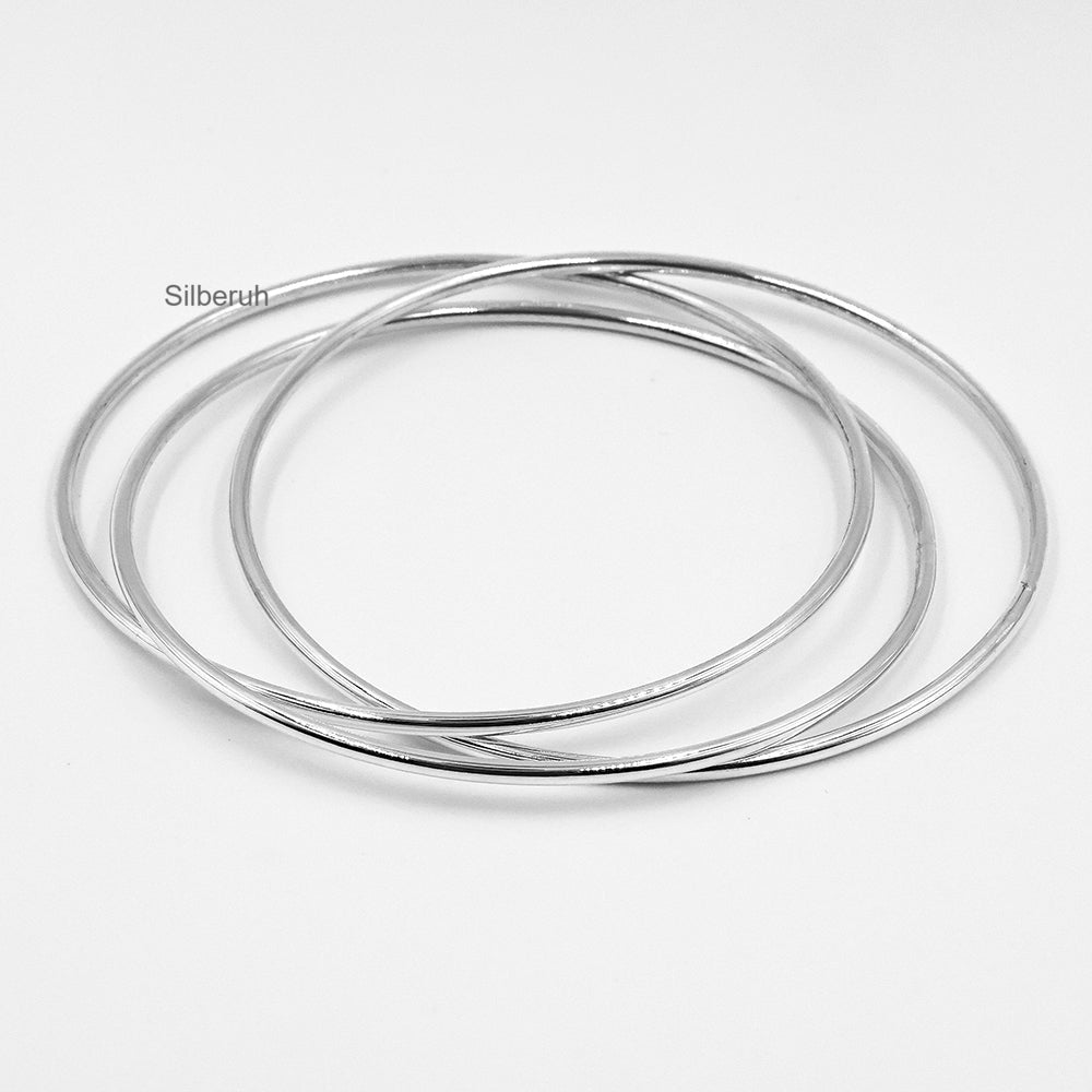 Three in One Silver Bangle – SILBERUH