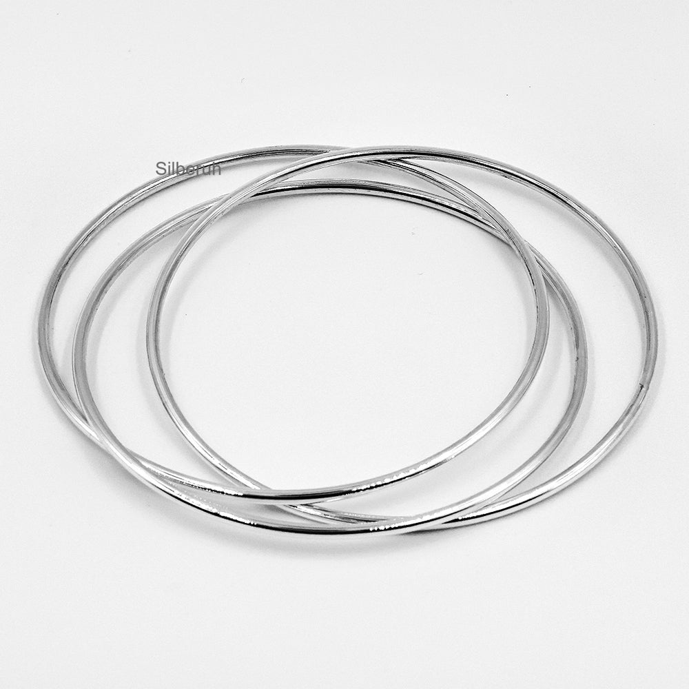 Three in One Silver Bangle – SILBERUH