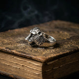 bold animal design 925 silver ring