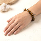 Handmade Tiger's Eye crystal bracelet with stretchable design