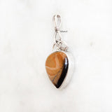 Tiger's Eye Celtic Knot Silver Pendant