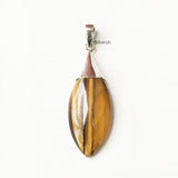 Tiger's Eye Marquise Silver Pendant