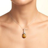 Tiger's Eye Silver Pendant