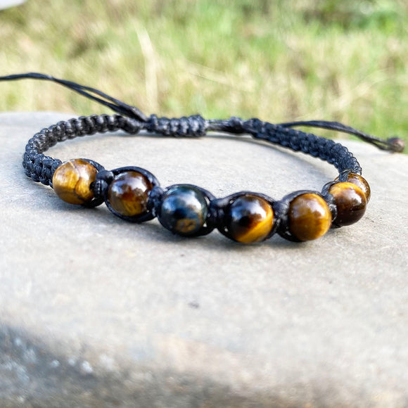 Tiger's Eye Threaded Bracelet