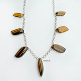 Tiger's Eye Tribal Silver Necklace