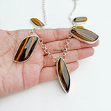 Tiger's Eye Tribal Silver Necklace