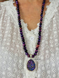 Titanium Druzy 925 Sterling Silver Necklace