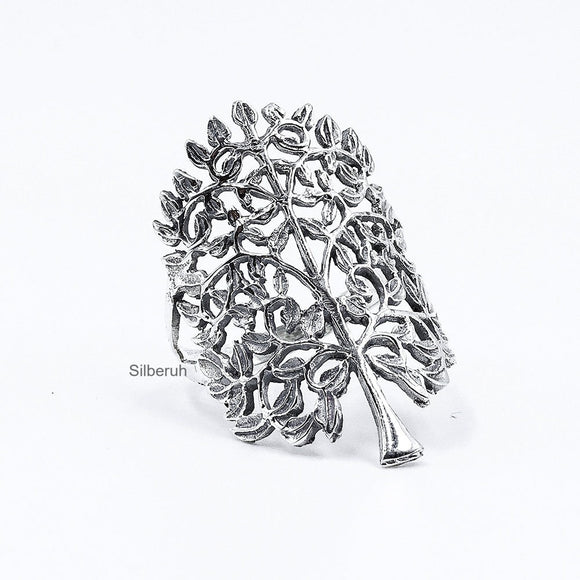 Tree Of Life Silver Ring
