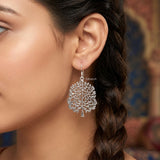 925 silver Tree of Life earrings handcrafted in sterling silver