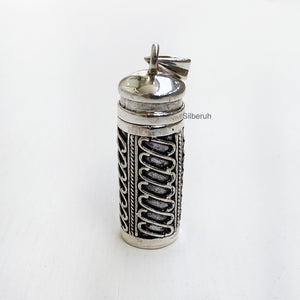 Tribal Bottle Silver Locket Pendant