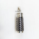 Tribal Bottle Silver Locket Pendant