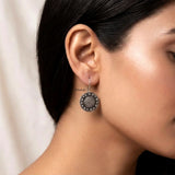 handcrafted silver earrings tribal style