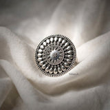 round tribal 925 silver adjustable ring India