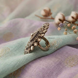 handcrafted tribal silver ring adjustable size