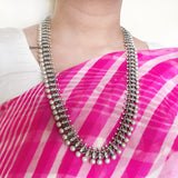 Tribal Silver Ball Necklace