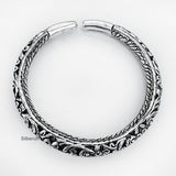 Tribal Silver Carved Kada