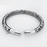 Tribal Silver Carved Kada