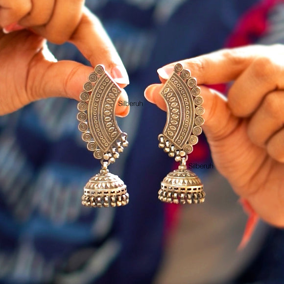 Tribal Silver Jhumka