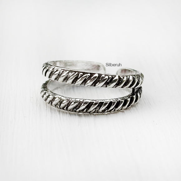 Tribal Silver Toe Ring