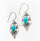 Tribal Turquoise Silver Earring