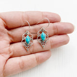 Tribal Turquoise Silver Earring