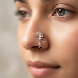 silver trishul nose clip non pierced India
