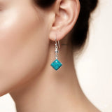 turquoise silver ball earrings 925 sterling India