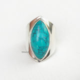 Turquoise Bohemian Silver Ring