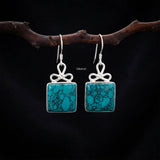 Turquoise Bow Silver Earring