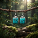 Turquoise Bow Silver Earring