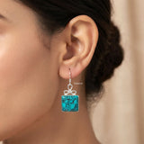 Turquoise Bow Silver Earring