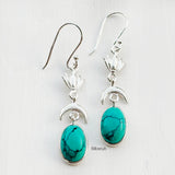 Turquoise Chand Silver Earring