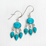 Turquoise Chandelier Silver Earring