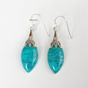 Turquoise Filigree Silver Earring