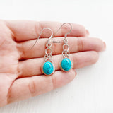 Turquoise Knot Silver Earring